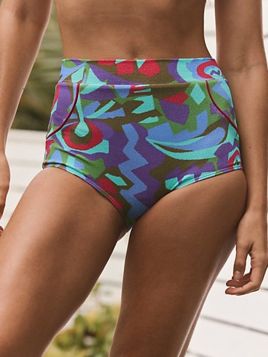 Seea Other - Free People x Seea Georgia High-Waisted Surf Bottoms in Anis |  NWT